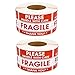 Kaxofang 1000 Piezas de Pegatina FráGil con Etiqueta de Cuidado Autoadhesiva Etiqueta de Advertencia Roja para Embalaje de EnvíO (2X3 Pulgadas)