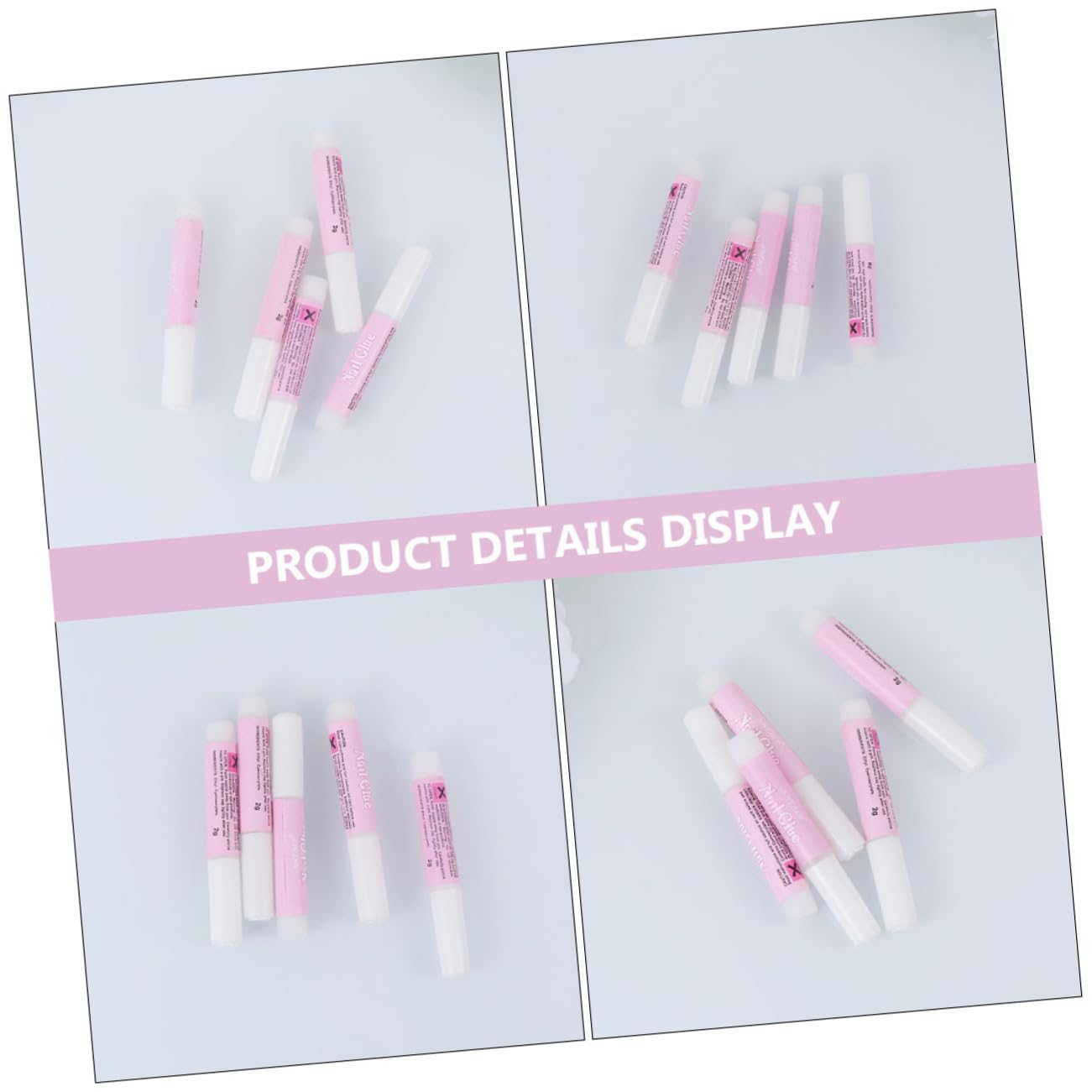 75pezzi Colla Per Unghie Artificiale Adesivo Per Nail Art Asciugatura Rapida Per Manicure Professionale e Uso Personale Collo Accesso Facile Alta Adesività Per Unghie False