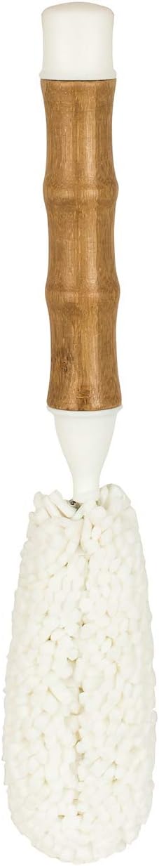 HIC Harold Import Co. 42014 Stemware Brush, Non-Scratch Foam Tips Bamboo