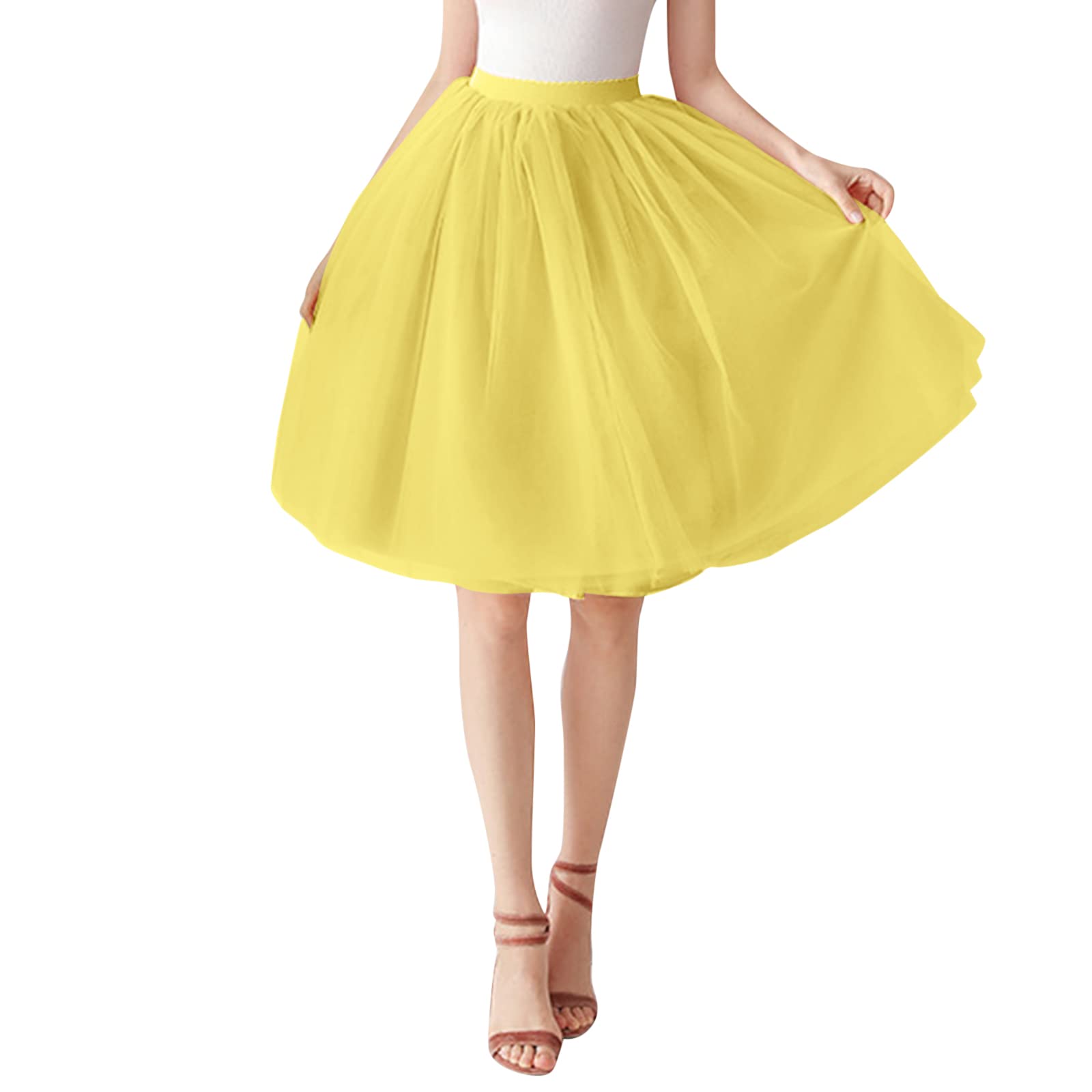 Damen Tüllrock Tutu Unterrock Kurz Ballkleid Ballett Tanzkleid Abendkleid Anlass, Mint