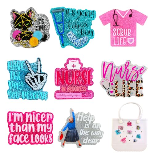 Nurse Charms compatible for Bogg Bags Accessories Decoration fits for Simply Southern Beach Totes