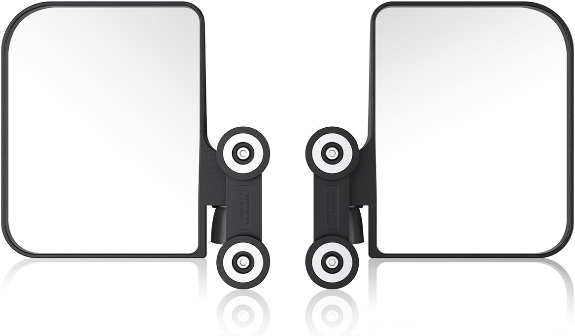 A2C Universal Magnetic Golf Cart Side Mirrors Compatible with EZGO Yamaha Club Car, No Drilling Large Magnetic Tractor Golf Cart Mirrors for Kubota Mahindra John Deere, Gift for Men Father Golfer