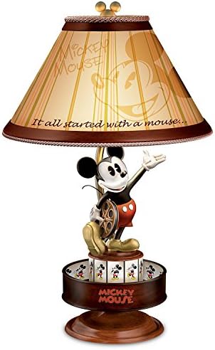 The Bradford Exchange Disney Mickey Mouse Animation Magic Motion Lamp, 20-inch Tall, Praxinoscope Base, Illuminated Shade