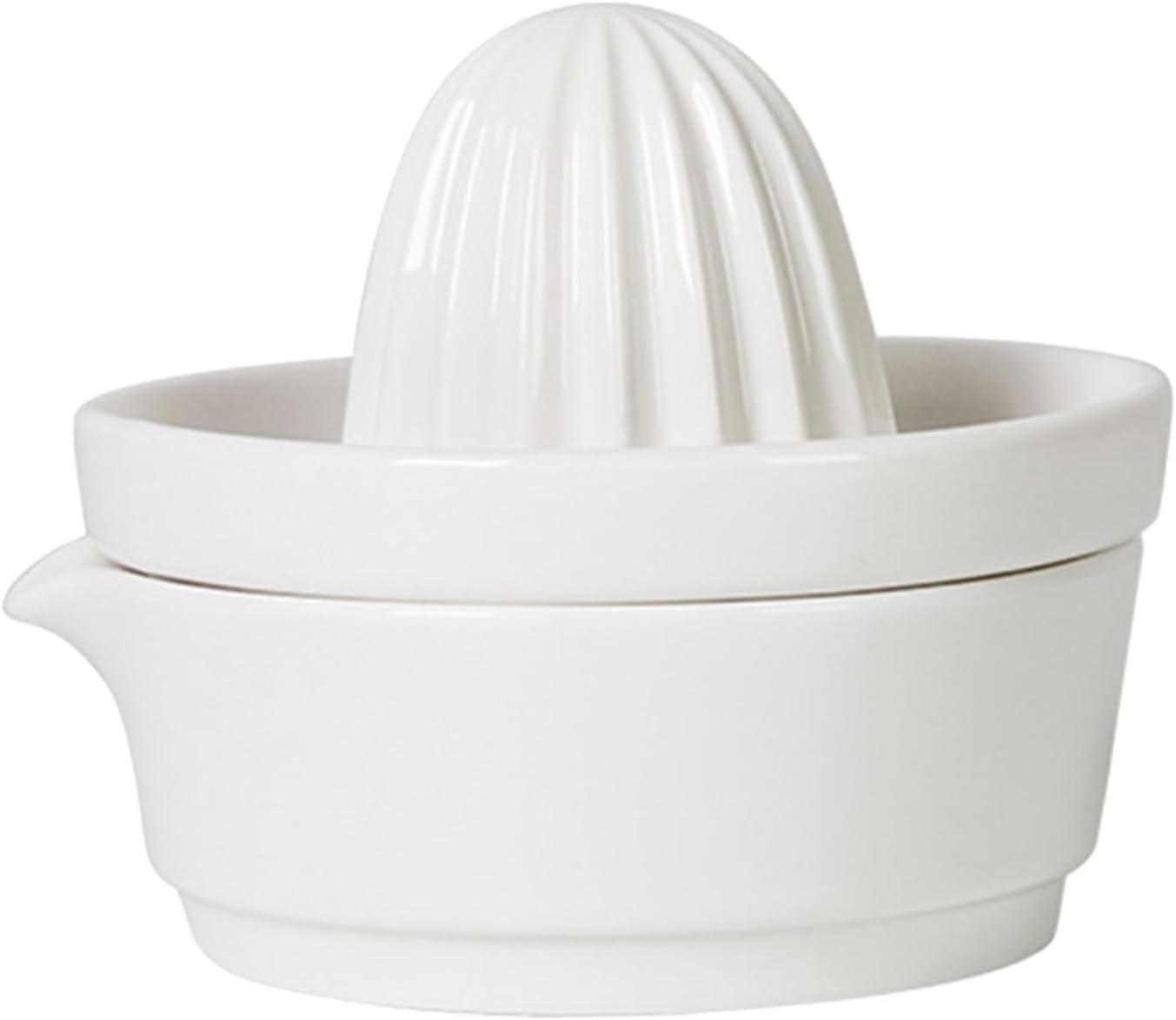 ibasenice Manual Ceramic Fruit Juicer White Citrus Squeezer Labor-saving Manual Home Citrus Press for Kitchen and Dining