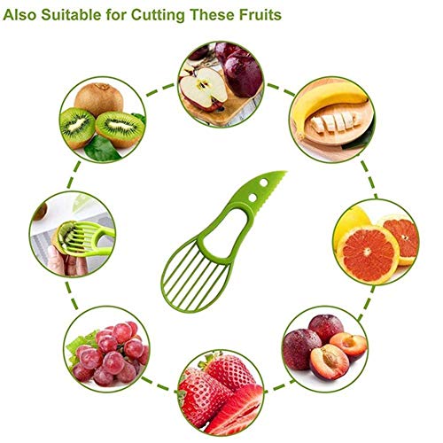 YoJiSa 3-in-1 Avocado Slicer Shea Corer Fruit Peeler Cutter Pulp Separator Food Grade Plastic Knife Kitchen Vegetable Tools