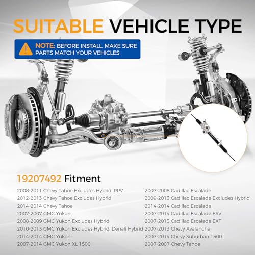 PAROD 19207492 Rack and Pinion Assembly Fit for 2007-2014 Cadillac Escalade, ESV, Suburban 1500, 2007-2013 EXT, Chevy Avalanche,Tahoe by PAROD - Image 3
