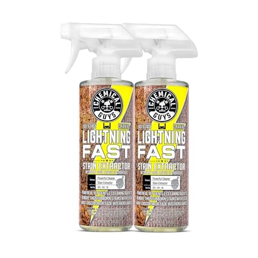 Chemical Guys SPI_191_1602 Lightning Fast Carpet and Upholstery Stain Extractor, (Fabric, Upholstery, & Carpet), Safe for Cars, Home, Office, Furniture & More, 16 fl oz, Fresh Scent (2 Pack)