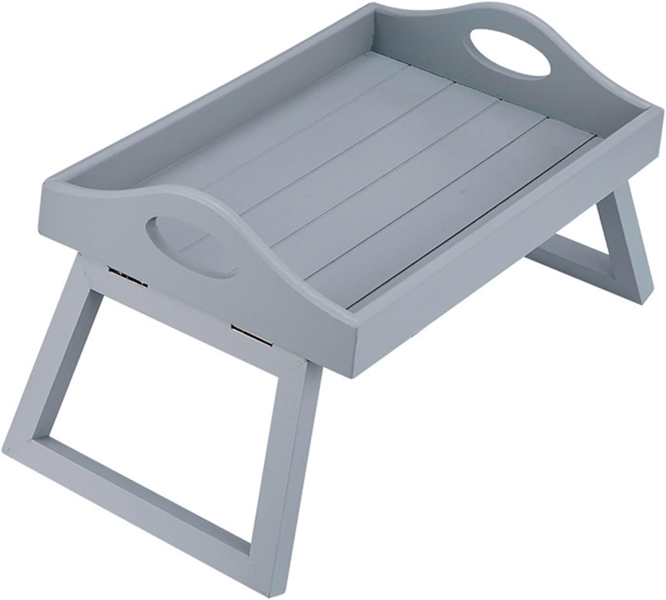 Folding Dining Table Folding Table Sofa Dormitory Bed Notebook Table Tray Camping Picnic Portable Small Table 31 * 21.5 * 8.9Cm Wooden Lazy (Color : White Small)