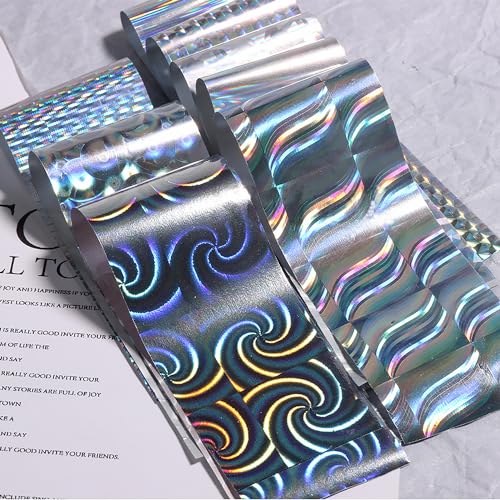 Molilon XK00001 Laser Nail Foil Holographic Nail Foils Transfer Foil For Nails Starry Sky Star Nail Wraps Nail Design Stickers Decals thumb #1