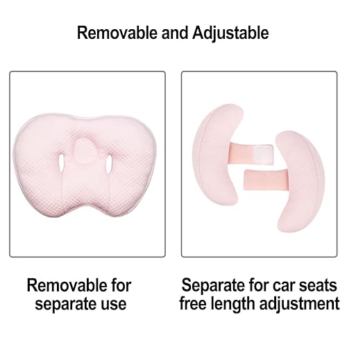 Miniatura 4 de Almohada de apoyo 2 en 1 para bebé, forma de plátano, almohada de viaje para el cuello, cojín de viaje para niños, niños pequeños, rosa