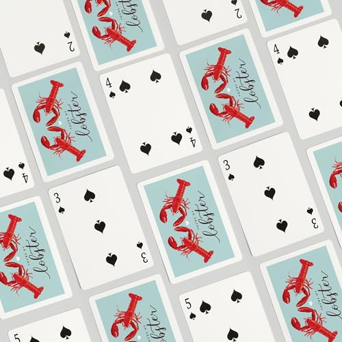 Lantern Press Naipes You're My Lobster Azul Póker miniatura 4