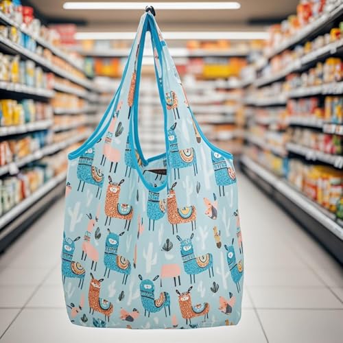 2-Pack Reusable Grocery Bags Foldable – Heavy Duty 30LBS, Extra Large 30L, Eco Friendly Shopping Tote, Compact & Washable