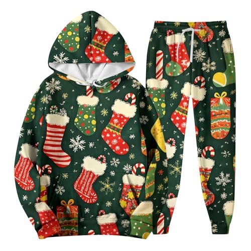 Traje de Navidad para hombre: chándal de Papá Noel con sudadera y pantalón 3