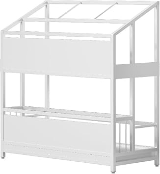 ZMHPLKH Durable Double Tier Umbrella Stand Rack, Large Capacity Metal Commercial Umbrella Stand holder with Removable Drip Tray for Entryway, Home & Office Layered Storage, Expansion Space