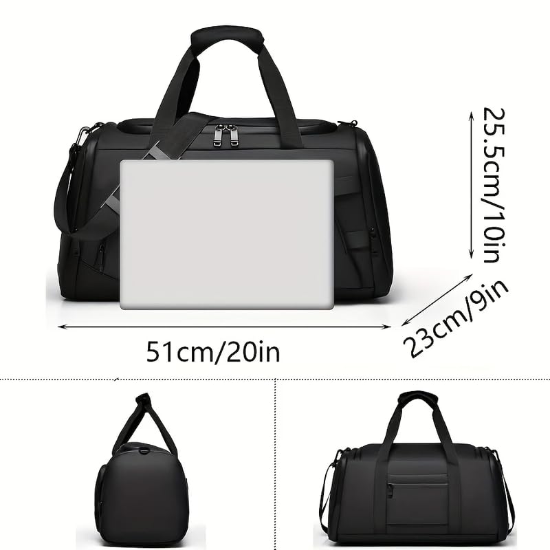 Image of Contacts Multi-Function Gym Pickelball Duffel Bag with Shoulder Straps, Shoe Pocket - Large Capacity, Durable Travel Backpack for Fitness, Sports, Overnight Trips