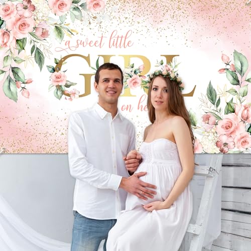 Fondo para baby shower niña 70.8x43.3 pulgadas rosa miniatura 6