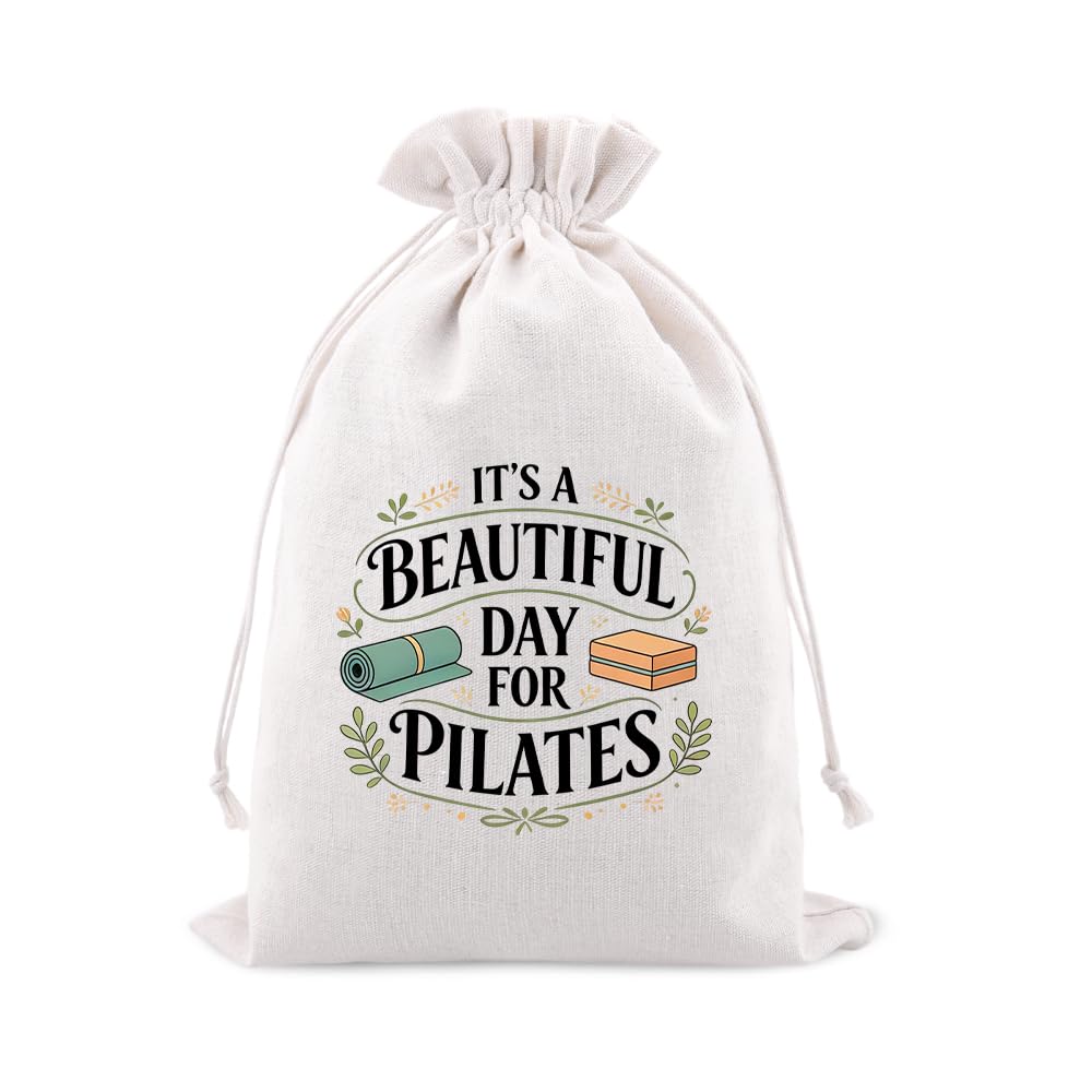 Pilates Lovers Drawstring Bag for Pilates Gifts for Pilate Teacher Instructor Pilates Workout Gym Exercise Gifts Yoga Pilate Gear Storage Pouch Bags 7.8 * 11.8 Inches