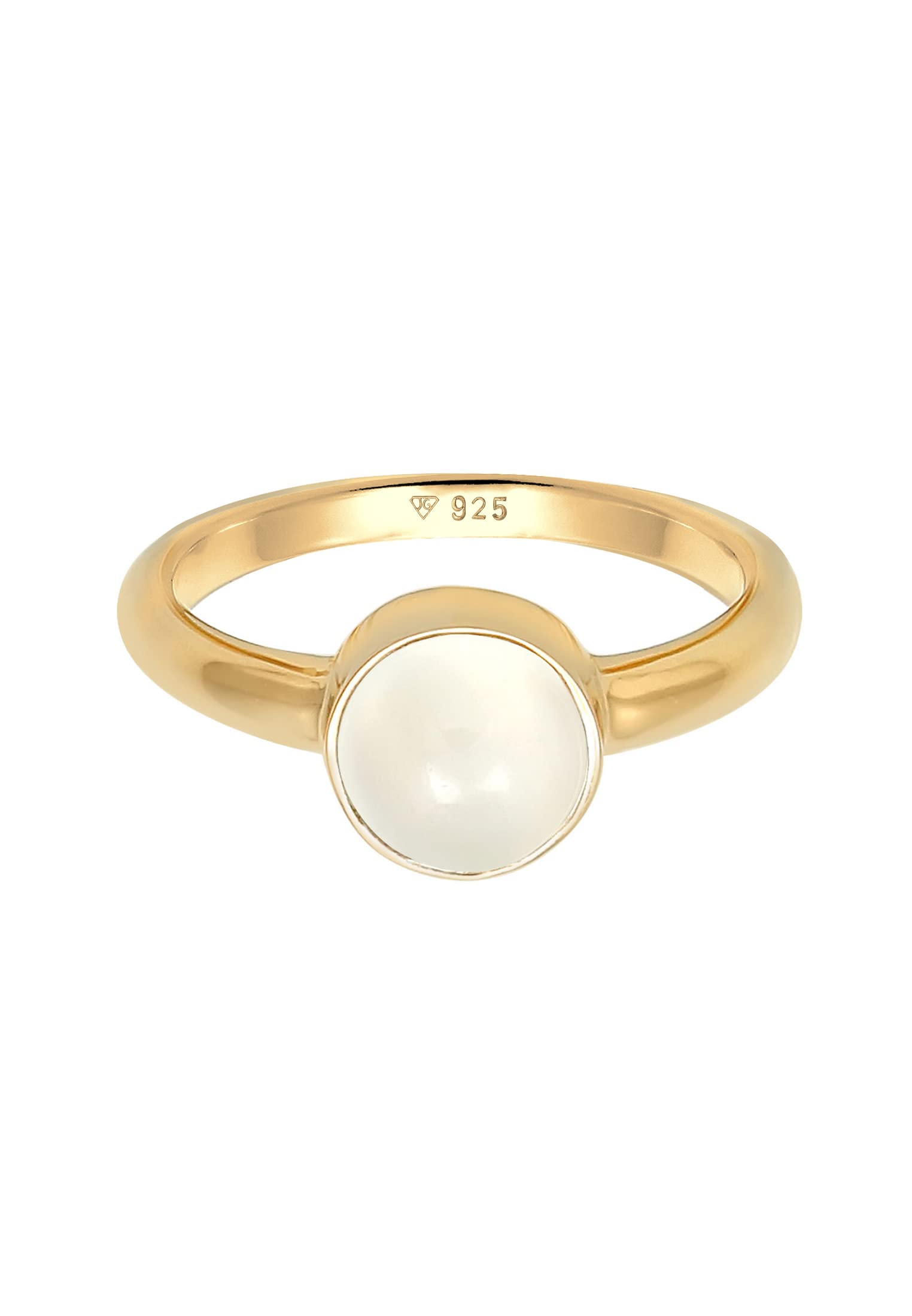 Elli Ring Damen Solitär mit Mondstein 925 Silber