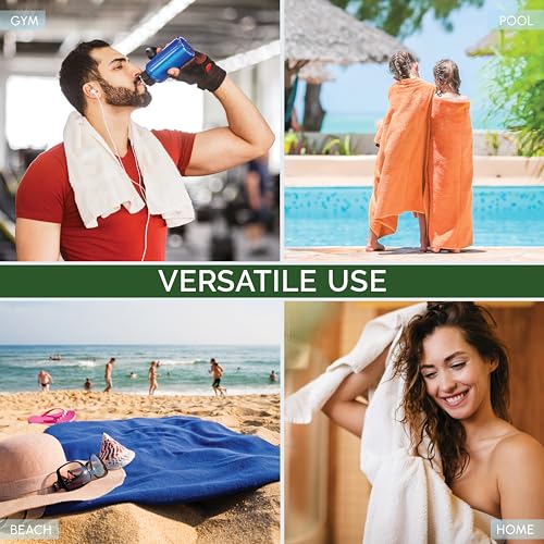 Elegant Comfort 06EL-6PC-CORDUROY-TOWEL-WHITE 100% Turkish Cotton Corduroy Ribbed Luxury Bath Towels 6-Piece Set thumb #8