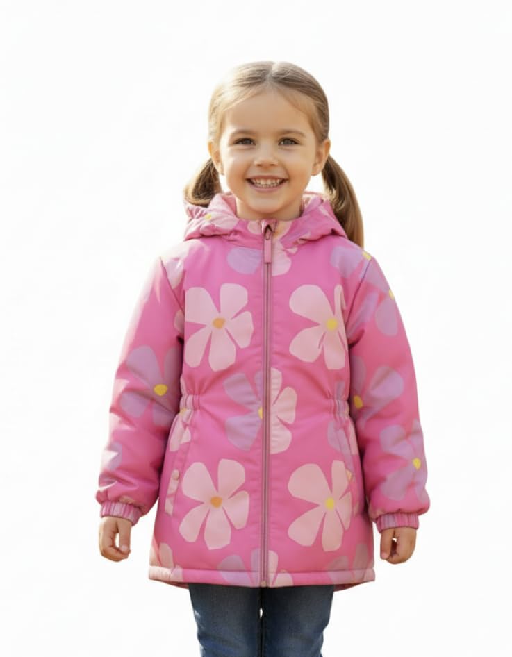 KIDSTIME Girls Lightweight Hooded Puffer Jacket