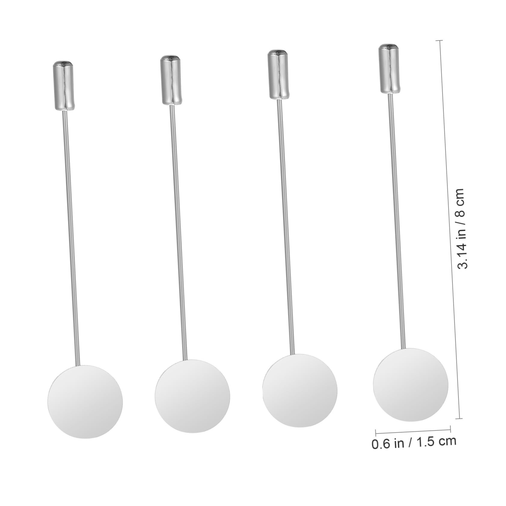 TEHAUX 150piezas Alfileres De Seguridad Redondos Para Broches Accesorios De Joyería Trayectoria De Palabras Plata