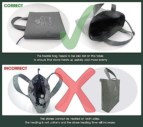 Goodtar Portable Massage Stone Warmer -Digital Controller Stone Heating Bag, Electric Spa Hot Stone Massager And Heater For Body Relax (No Stone) 110V (Small Size) #TOP5