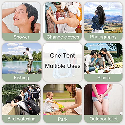 Oullyy 1-2 Person Portable Pop Up Shower Privacy Shelter Tents With 3 Windows, Waterproof Uv Protection Picnic Camping Fishing Shelter Tent, Outdoor Dressing Room Beach Isolation Sun Shelter (Green) #TOP6