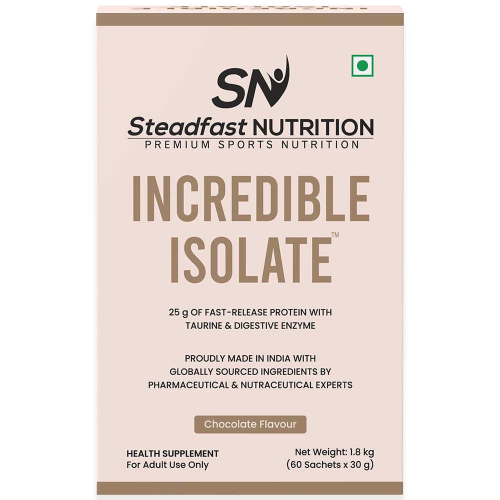 [BRSRMFI2BEBQIA3B] Steadfast Nutrition 93% INCREDIBLE ISOLATE Whey Protein (1.8kg), Chocolate