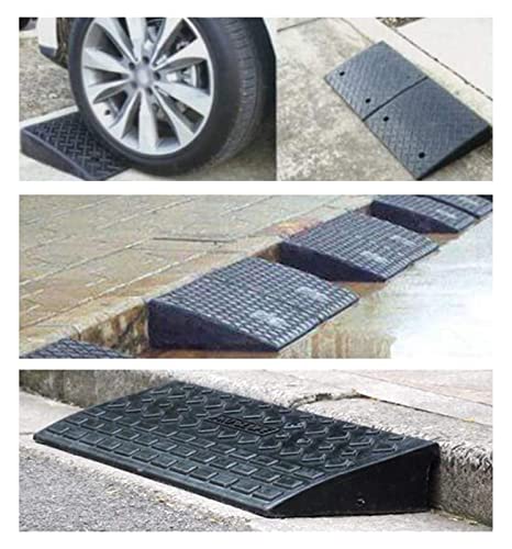 Rampa de goma negra 98x25x6 cm para estacionamiento miniatura 6