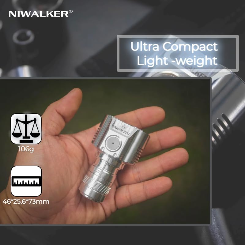 Miniatura 2 de ETmini NE6 - Linterna recargable EDC de doble haz, linterna recargable EDC de doble haz, linternas de mano magnéticas, 3200 lm, 3200 lúmenes,