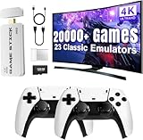 Retro Konsole, Game Stick Spielekonsole mit 20.000+ Klassikern, Retrolink 2 Wireless Controller Plug & Play, Geschenk für Familien (64G)