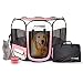 PET4FUN PN945 Medium 43" Portable Pet Puppy Dog Cat Animal Playpen Yard Crates Kennel w/ Premium 600D Oxford Cloth, Tool-Free Setup, Carry Bag, Removable Security Mesh Cover/Shade, 2 Storage Pockets