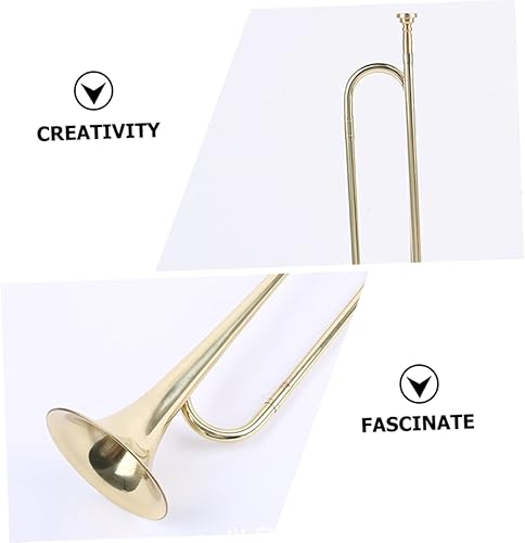 Miniatura 6 de SUPVOX Banda de trompeta para niños, guantes metálicos educativos Pro Tools Student Bb Profesional Bb Latón Principiante Instrumento Musical Música