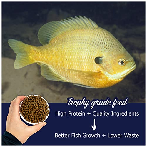 Natural Waterscapes Game Fish Food Variety | Pond and Lake Fish Food Pellets | 22 lb bag | Feed to Bass, Bluegill, Trout, catfish, tilapia | Floating Pellets - Thumbnail 5