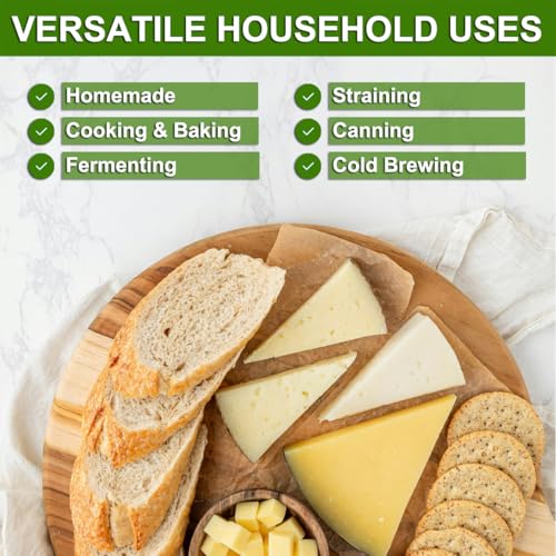 Image of 6 Pcs Cheese Cloths, 20x20 Inch, 100% Unbleached Cotton, Grade 100 Reusable Cheese Cloth With Fabric Fine Mesh Cloth, Reusable Muslin Cheesecloth for Straining, Juicing, Cooking, Baking