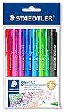 Transparenter Schaft STAEDTLER 42335MPB8 Druckkugelschreiber Linienbreite M, 0.45 mm, Schaft in Schreibfarbe, 8 Stück im Polybeutel