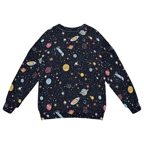 JUNZAN Space Starry Cosmic Planet Little Boys Sweatshirt Hoodie Fleece Sweatshirt With Hoodie Party 4T2