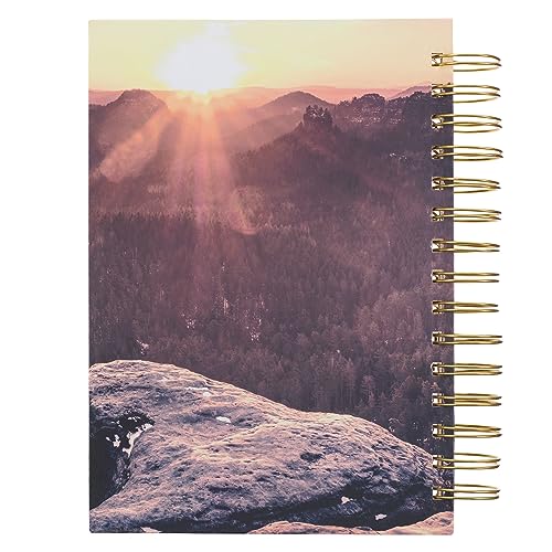 Journal avec écriture et spirale pour notes quotidiennes et méditation