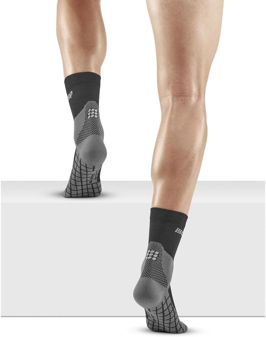 CEP Mens Hiking Socks, Light Merino Wool, Mid-Cut Crew