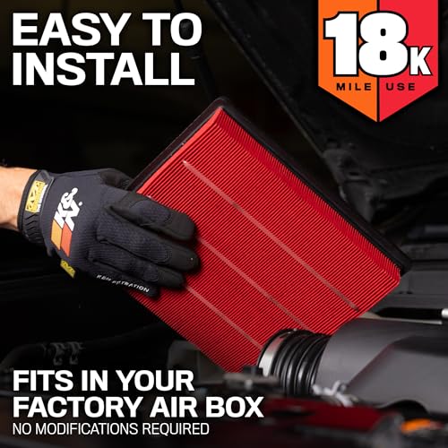 K&N KNA-5041 Engine Air Filter: Long Life 18,000 Mile Replacement Air Filter: Compatible thumb #3