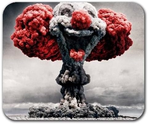atomic clown bomb explosion smoke clouds mouse pad mousepad mat mousepad mouse pad mouse mat