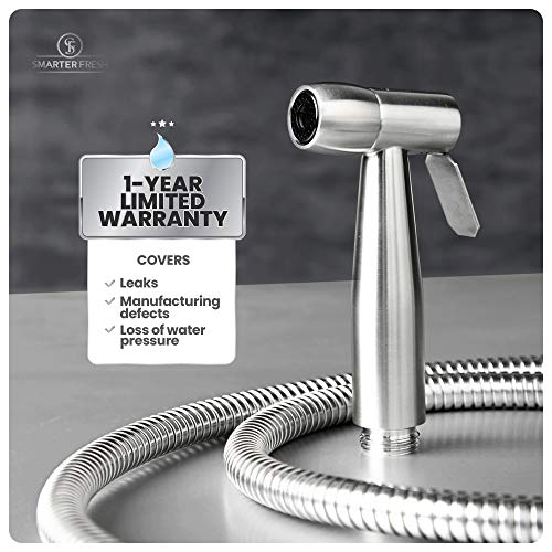 Diaper Sprayer – Superior Splatter-Proof Stainless Steel Bidet Attachment for Toilet Sprayer Cleans The Messiest Cloth Diapers – Complete Diaper Washer Hand Held Bidet Sprayer for Toilet