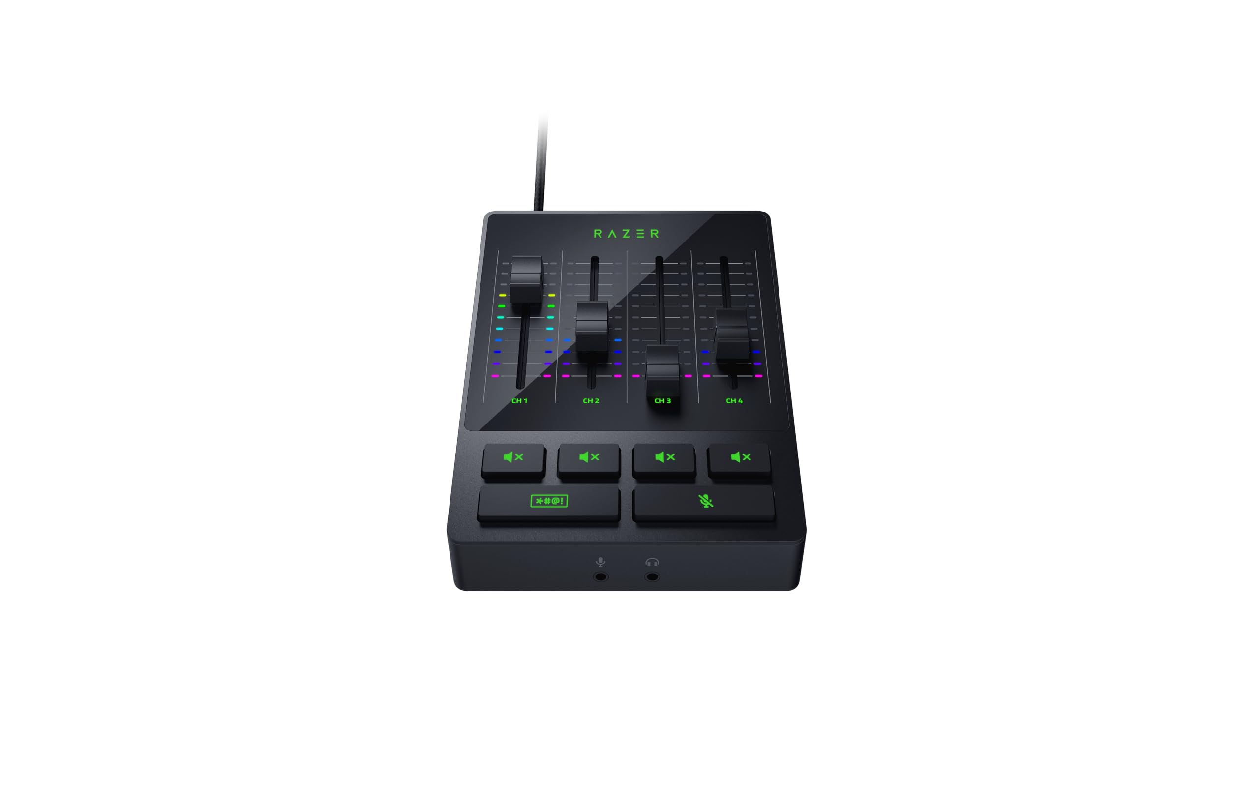 Razer Audio Mixer - USB Audio-Interface mit XLR, 3,5-mm und Optischen Eingang - 4-Kanal-Schnittstelle mit Stumm-Tasten - Plug and Play | Schwarz