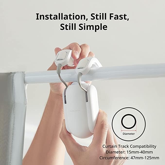 Image of Switch Bot Curtain Smart Electric Motor- Wireless App Automate Timer Control, Compatible with Alexa, Google Home, IFTTT (Rod 2.0 Version, White)
