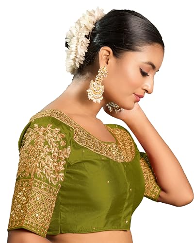 Image of Vihu Fashion Women Silk Half Sleeve Blouse