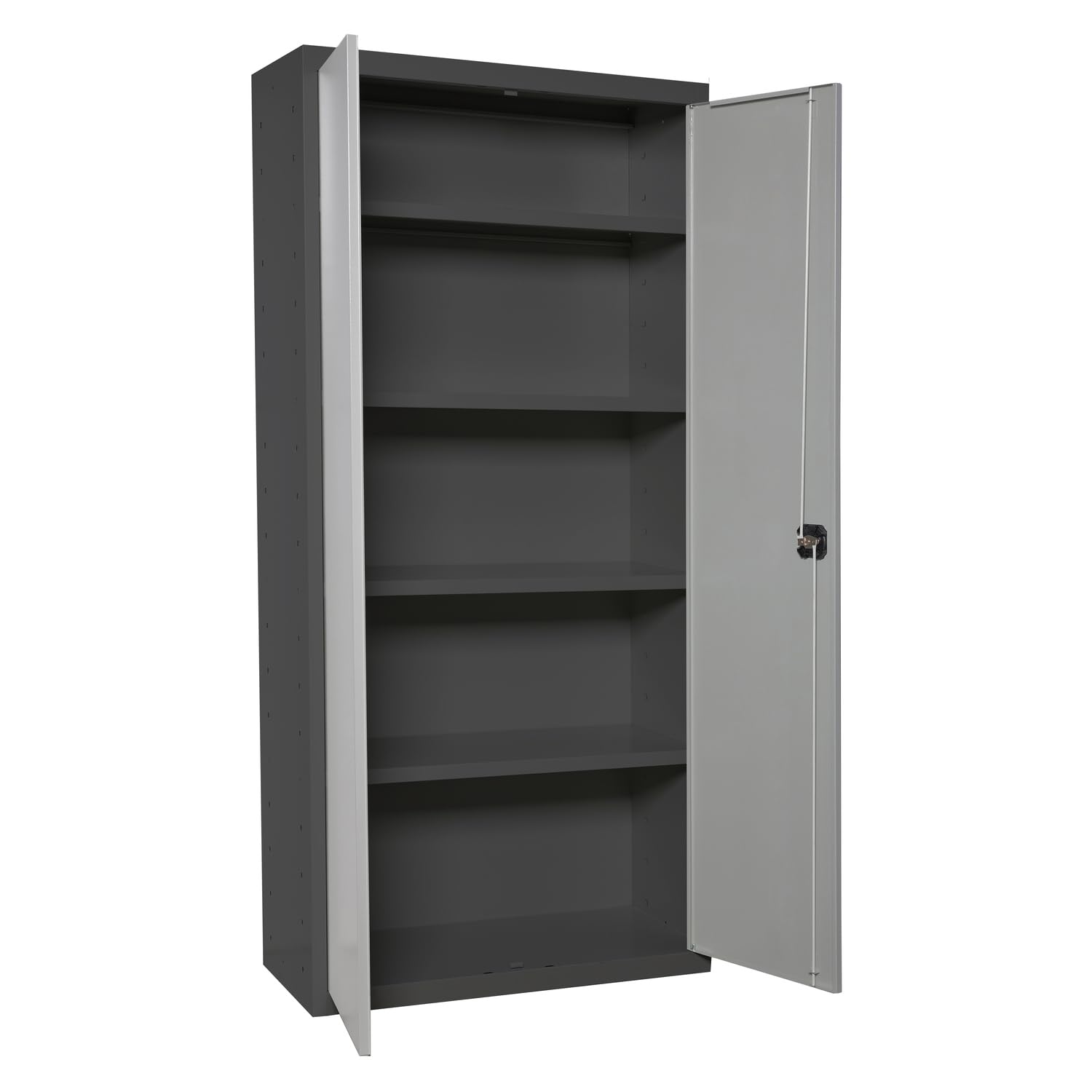 SimonRack Amario Metálico Almacenaje, Armario Multiusos, 4 Estantes, Fácil Montaje, 1800x600x400 mm, Antracita/​Gris