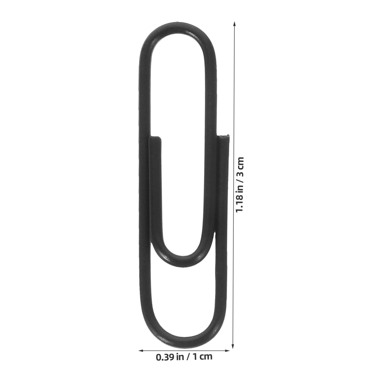 DOITOOL 4 Sätze Paperclip Briefpapier Dokumentclips Papierclips Bürobedarf Büroklammern Office-dokumentenklammern Büro Büroklammern Clips Briefpapier Büroklammern Kreativ Eisen Schwarz