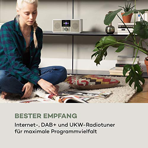 auna IR-260 Internetradio - WLAN Radio mit DAB+ & UKW Tuner, Webradio mit Stereo-Lautsprecher, 2,8" HCC Display, Spotify Connect, BT, USB, UPnP, DLNA, unterstützte Dateiformate: WMA, MP3, weiß – Bild 3