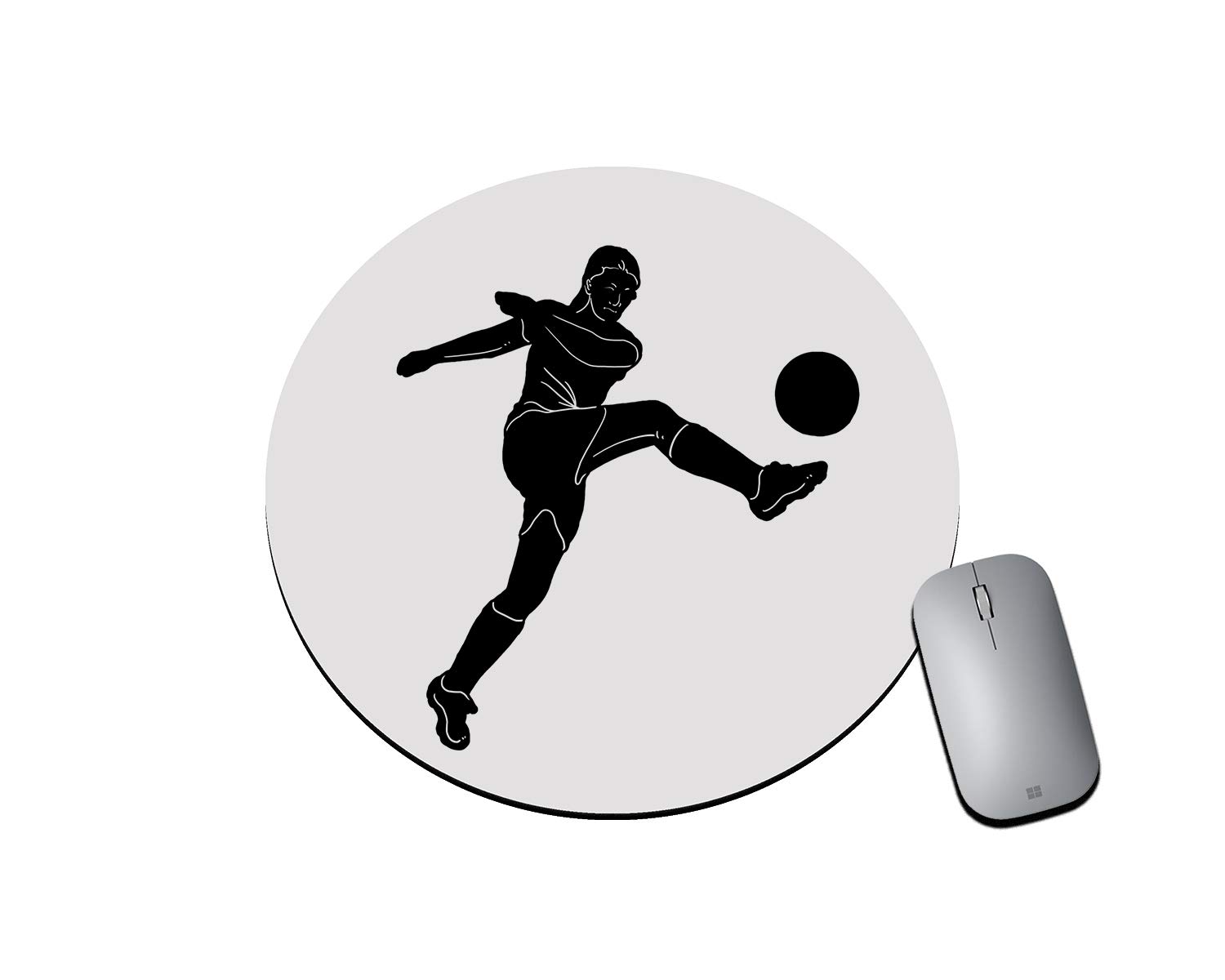 BLISSartBLISSart Mouse Pad Non-Slip Rubber Mousepad for Laptops Gaming Computer PC HD Printed Round Mousepads- Wester Girl (8 Inches)