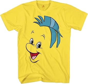 Little Mermaid Flounder Sebastian Face T-Shirt